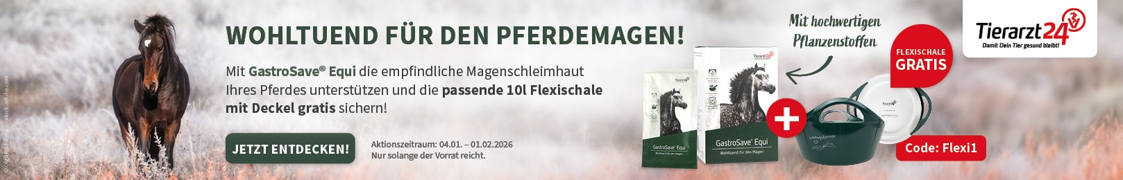 Tierarzt24 GastroSave Equi + Flexischale gratis